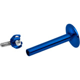 5/16 Clear 2mm Gem Blue IP Internally Threaded Labret Monroe Tragus