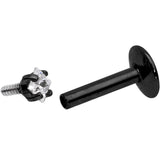 1/4 Clear Square CZ Black PVD Internally Threaded Labret Monroe