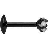 1/4 Clear Star CZ Gem Black PVD Internally Threaded Labret Monroe