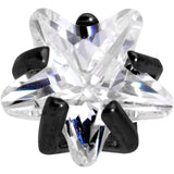 5/16 Clear Star CZ Gem Black PVD Internally Threaded Labret Monroe