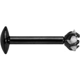 5/16 Clear Star CZ Gem Black PVD Internally Threaded Labret Monroe