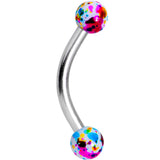 5/16 Color Splash Curved Eyebrow Ring Set of 4