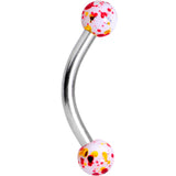 5/16 Color Splash Curved Eyebrow Ring Set of 4