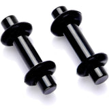 Black Anodized Titanium Micro Straight Plug Set 14G to 8G