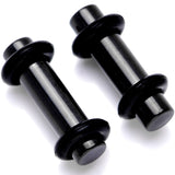 Black Anodized Titanium Micro Straight Plug Set 14G to 8G