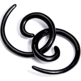 Black Anodized Titanium Micro Spiral Taper Set 12G to 6G