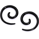 Black Anodized Titanium Micro Spiral Taper Set 12G to 6G