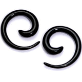 Black Anodized Titanium Micro Spiral Taper Set 12G to 6G