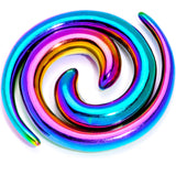 6G Rainbow Anodized Titanium Micro Spiral Taper Set