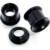 Black 2 in 1 Interchangeable Screw Fit Plug and Taper Set
