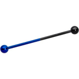 14G Black and Blue Two Tone Industrial Barbell 38mm