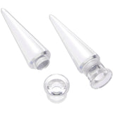 Clear 2 in 1 Interchangeable Screw Fit Plug and Taper Set