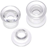 Clear 2 in 1 Interchangeable Screw Fit Plug and Taper Set