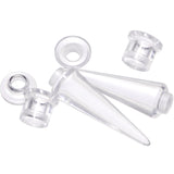 Clear 2 in 1 Interchangeable Screw Fit Plug and Taper Set