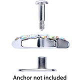 14G Aurora Gem 10mm Five Point Star Dermal Top