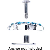 14G Aqua Gem 10mm Six Point Star Dermal Top