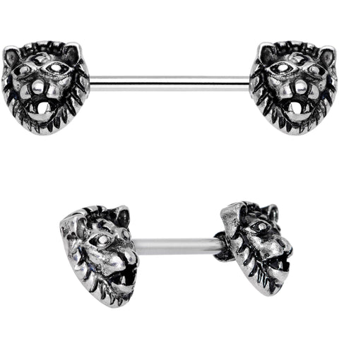 9/16 Woke Spiritual Lion Barbell Nipple Ring Set
