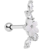 Clear CZ Gem Snowflake Cascade Cartilage Tragus Earring