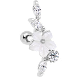 Clear CZ Gem Snowflake Cascade Cartilage Tragus Earring