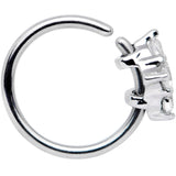 20G 5/16 Clear CZ Gem Cluster Seamless Circular Ring