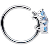 20G 5/16 Blue CZ Gem Cluster Seamless Circular Ring
