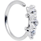 20G 5/16 Clear CZ Gem Sequence Shine Seamless Circular Ring