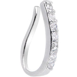 Clear CZ Gem Life of the Party Clip On Fake Nose Ring