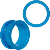 Aqua Matte Silicone Screw Fit Tunnel Plug Set 6mm to 25mm