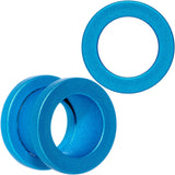 Aqua Matte Silicone Screw Fit Tunnel Plug Set 6mm to 25mm