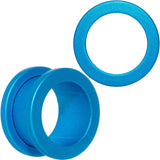 Aqua Matte Silicone Screw Fit Tunnel Plug Set 6mm to 25mm