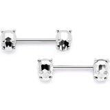 14G 9/16 1/2 Sugar Skull Captive Ring Barbell Nipple Ring Set