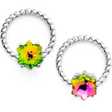 14G 9/16 Green Gem Supernova So Twisted BCR Captive Ring Set