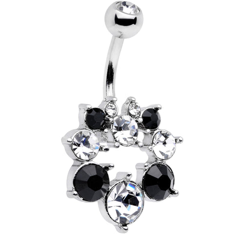 Black Clear Gem Heavenly Halo Belly Ring