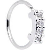 20G 5/16 Clear CZ Gem Quartet Shine Seamless Circular Ring