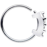 20G 5/16 Clear CZ Gem Quartet Shine Seamless Circular Ring