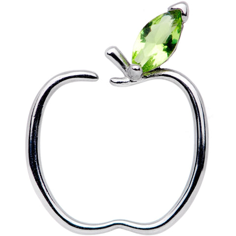 18G 3/8 Green Gem Delicious Apple Closure Ring