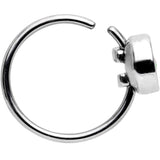 20G 5/16 White Synthetic Opal Inlay Seamless Circular Ring