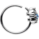 20G 5/16 Blue CZ Gem Decadent Cluster Seamless Circular Ring