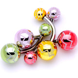 All About Eye Catching Zig Zag Party Pack Belly Ring Set of 4