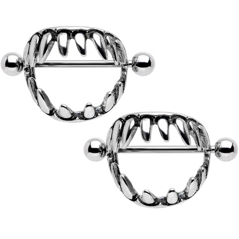 14G 7/8 Halloween Fang Nipple Shield Set
