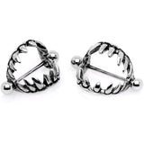14G 7/8 Halloween Fang Nipple Shield Set