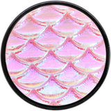 Black PVD Pink Mermaid Scale Barbell Tongue Ring