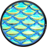Black PVD Aqua Mermaid Scale Barbell Tongue Ring