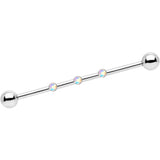 14G Aurora Gem Triplet Industrial Barbell 35mm