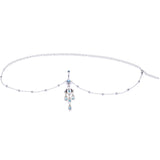 Aqua Gem Dancing Queen Chandelier Dangle Belly Ring Belly Chain