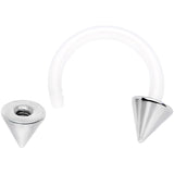 14G 3/8 Flexible Bioplast Cone End Horseshoe Circular Barbell