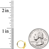 20G 5/16 Red Gem Gold Tone Flower Garden Seamless Circular Ring