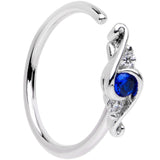 20G 5/16 Blue Clear Gem Oceans Eye Seamless Circular Ring