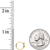 20G 5/16 Clear CZ Gem Gold Tone Openwork Seamless Circular Ring