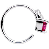 20G 5/16 Pink Gem Triangle Wave Seamless Circular Ring